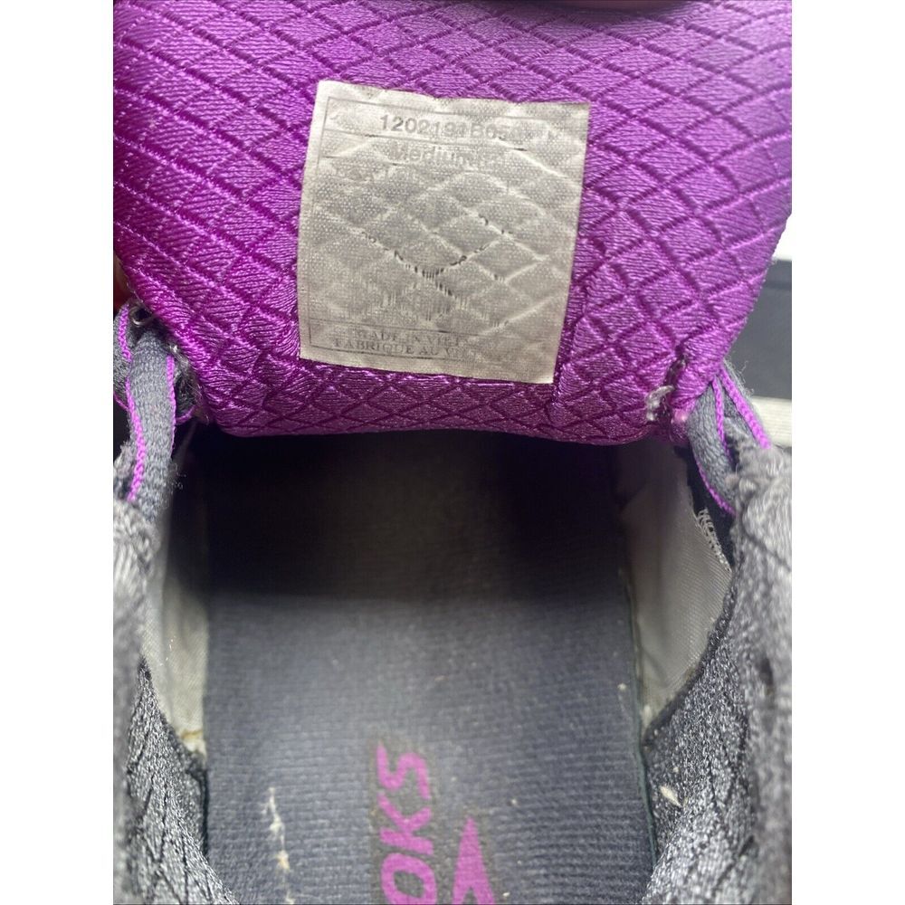 Brooks Shoes Women Size 6 Ariel Running  Black Purple Athletic 3672 - Picture 15 of 16